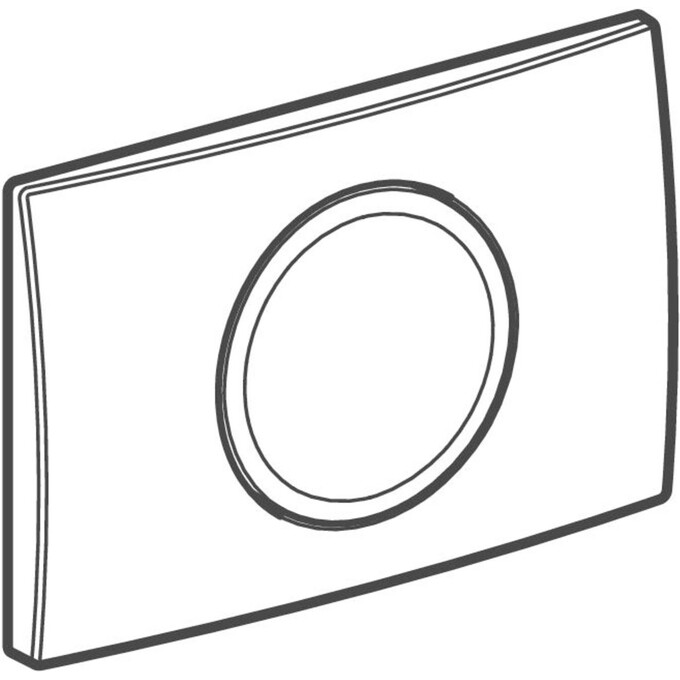 Смывная клавиша Geberit Delta15 115.109.46.1 (матовый хром, старт/стоп), Цвет производителя: сатин (хром матовый), фото 2