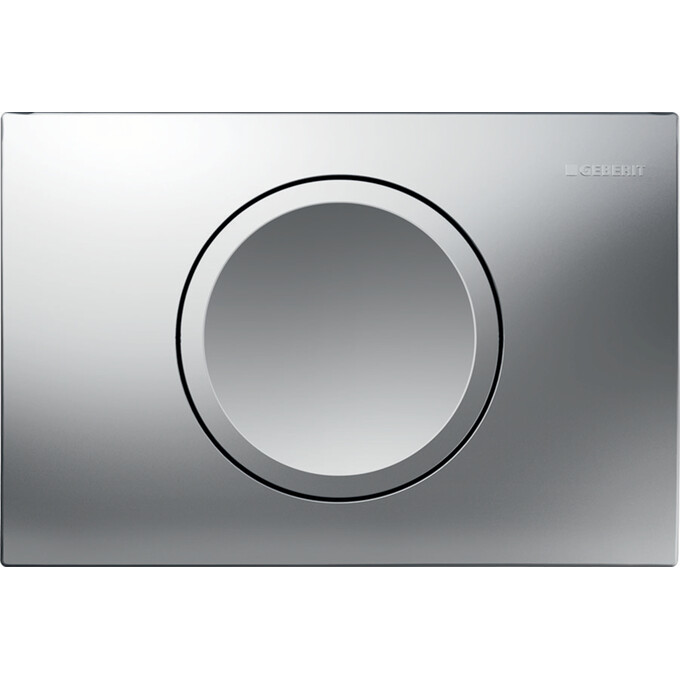 Смывная клавиша Geberit Delta15 115.109.46.1 (матовый хром, старт/стоп), Цвет производителя: сатин (хром матовый), фото 