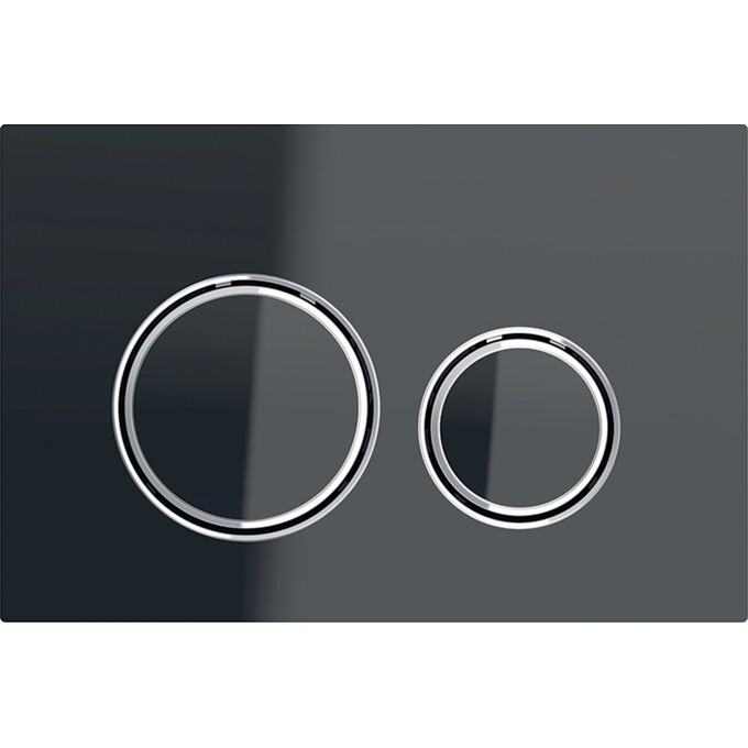 Смывная клавиша Geberit Sigma21 115.884.SJ.1 (черный глянец/хром), Цвет производителя: черный, хром, фото 