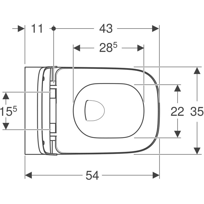 Безободковый подвесной унитаз Geberit Smyle Square 500.683.00.2 (с сиденьем), фото 7