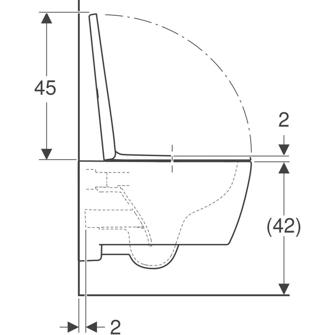 Безободковый подвесной унитаз Geberit iCon Rimfree 501.664.00.1 (с сиденьем), фото 4