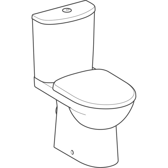 Безободковый унитаз-компакт Geberit Selnova 501.753.00.1 (с сиденьем), фото 3