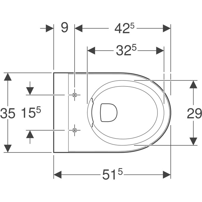 Безободковый подвесной унитаз Geberit Modo 502.788.00.1 (без сиденья), фото 6