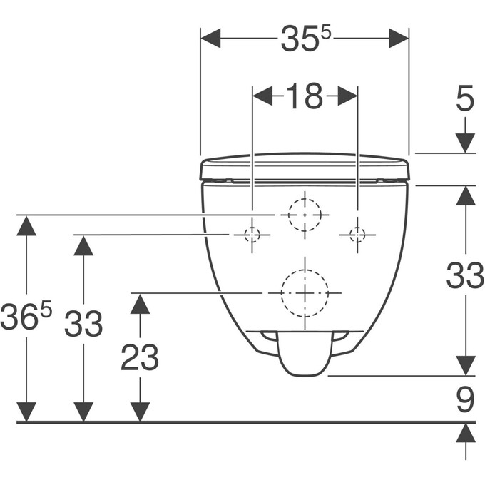 Безободковый подвесной унитаз Geberit Modo 502.827.00.1 (с сиденьем), фото 5