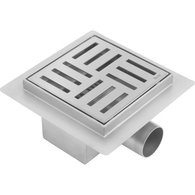 Душовий трап Rea Cross Nickiel Brushed REA-G6200 (12x12 см, нікель)., Колір виробника: брашований нікель, Доступні розміри: 12 x 12, фото , изображение 3