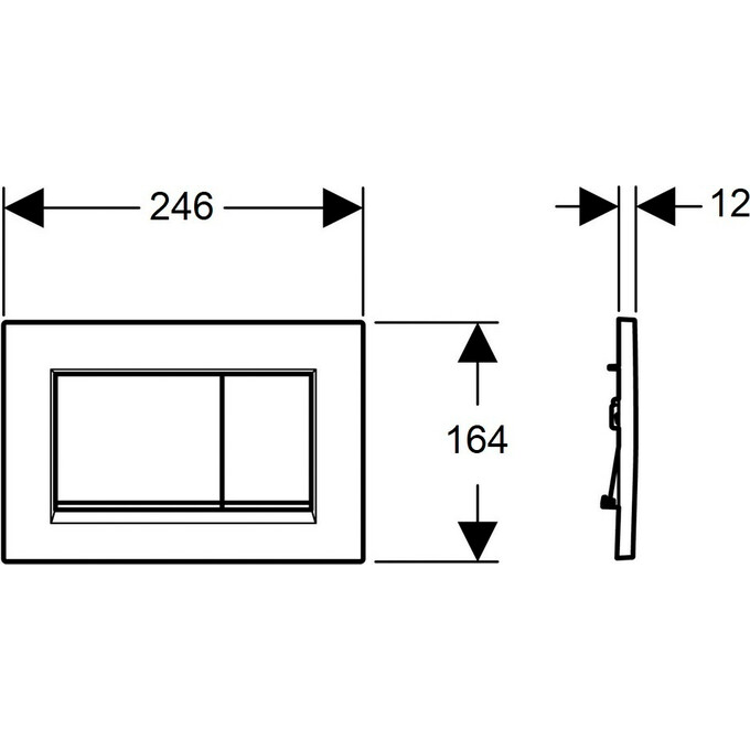 Кнопка для унитаза Geberit Sigma30 115.883.KK.1 (белый глянец/позолота), Цвет производителя: белый глянец, позолота, фото 3