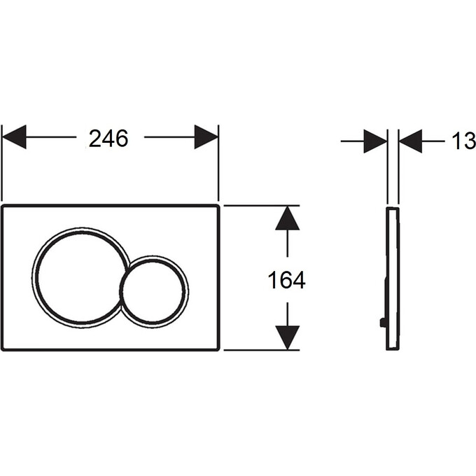 Клавиша смыва Geberit Sigma01 115.770.21.5, Цвет производителя: хром, фото 4