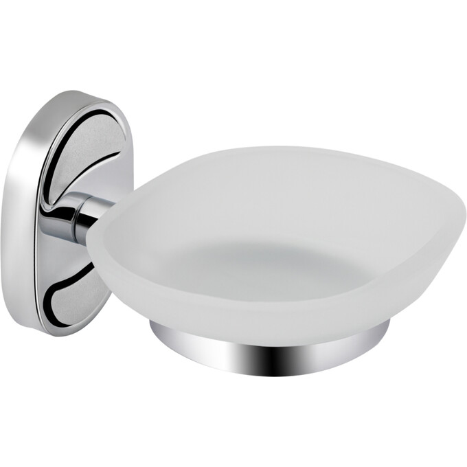Мыльница Lidz Oreo 0201 (LDORE0201CRM22083, хром/матовое стекло, настенная), фото 