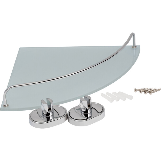 Полка для душа Lidz 114.10.01 (LDORE1001CRM22180, угловая), фото 2