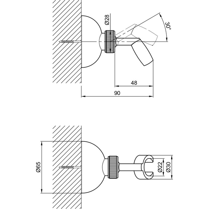 Держатель для лейки Lidz Niagara 111 (LDNIA111CRM29476, поворотный), фото 3