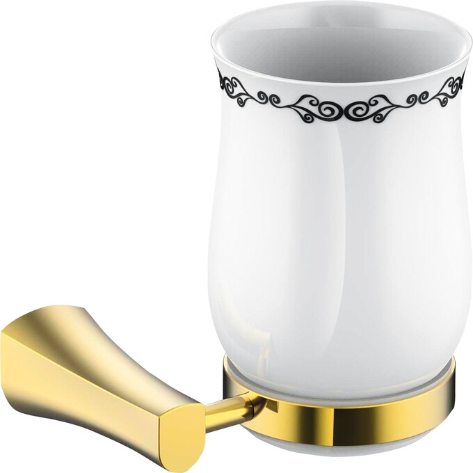 Стакан для ванной Imprese Cuthna 120280 zlato, Цвет производителя: золото, фото 