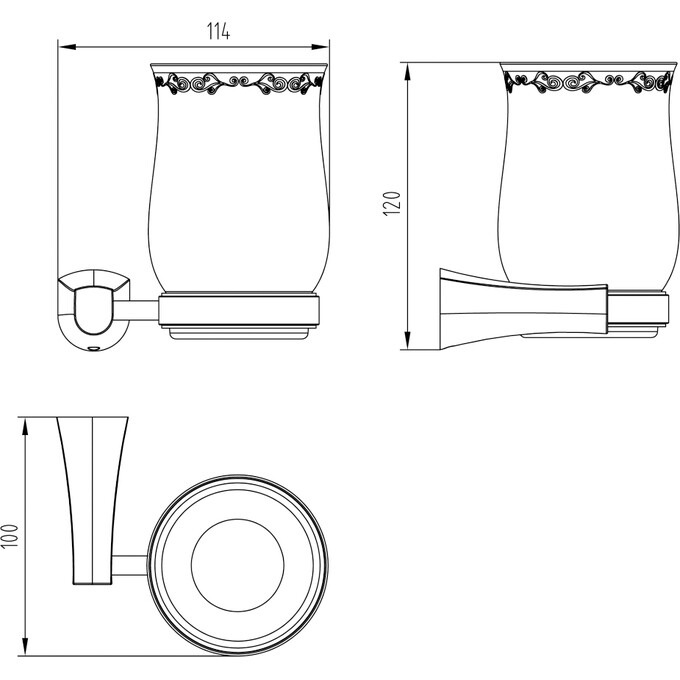 Стакан для ванной Imprese Cuthna 120280 zlato, Цвет производителя: золото, фото 2
