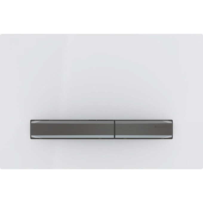 Змивна клавіша Geberit Sigma50 115.671.11.2 (білий/чорний хром), Колір виробника: білий, чорний хром, фото 