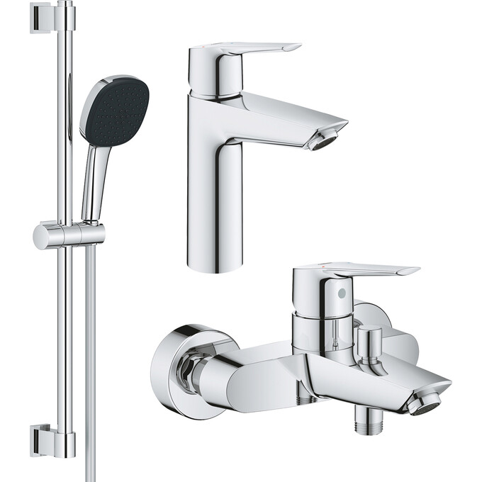 Комплект смесителей для ванной комнаты Grohe QuickFix Start ColdStart M-Size UA202301ME (23746002+24206002+26398001), фото 