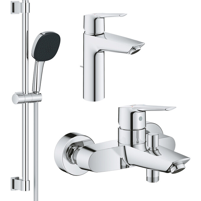 Комплект смесителей для ванной комнаты Grohe QuickFix Start M-Size UA202301MQ (23455002+24206002+26398001), фото 