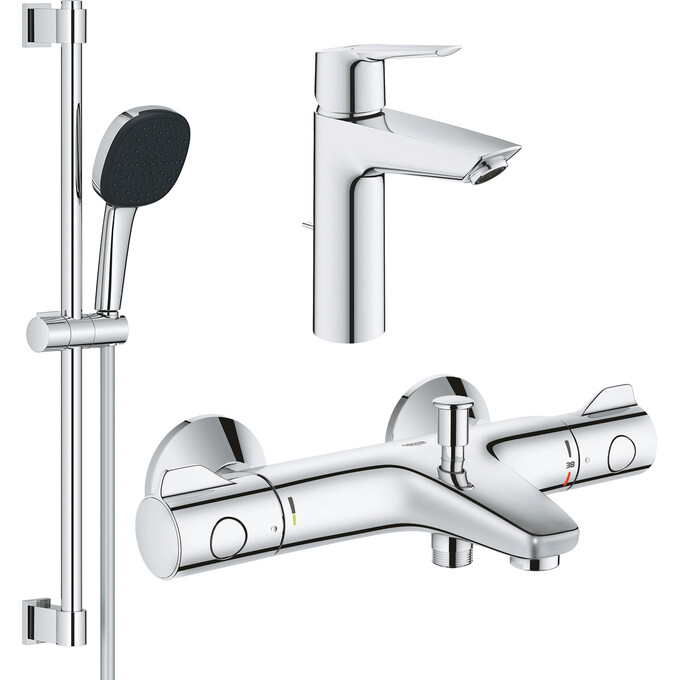 Комплект смесителей для ванной комнаты Grohe QuickFix Start M-Size UA202304TS (23455002+34567000+26398001), фото 