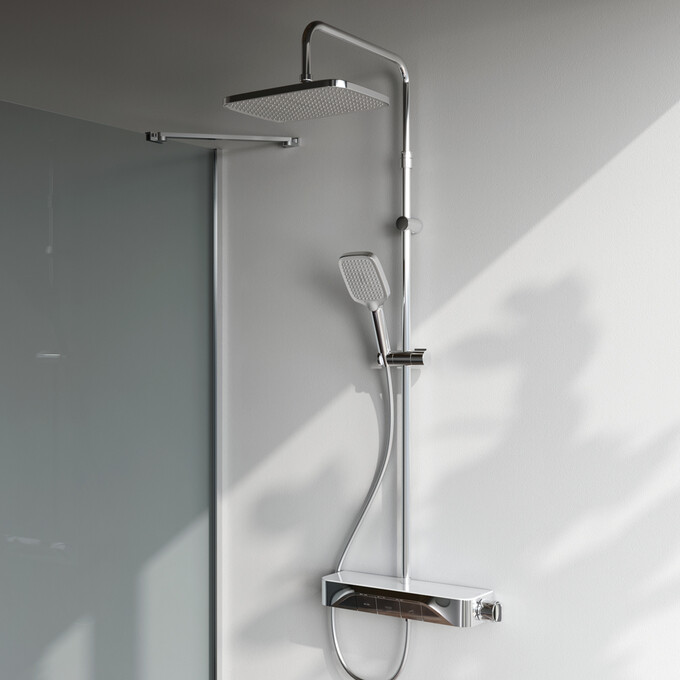 Душевая система с термостатом Am.Pm Func F078F200 (с полкой), Цвет производителя: хром, фото 2