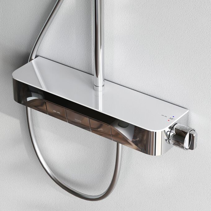Душевая система с термостатом Am.Pm Func F078F200 (с полкой), Цвет производителя: хром, фото 4