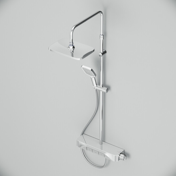 Душевая система с термостатом Am.Pm Func F078F200 (с полкой), Цвет производителя: хром, фото 11