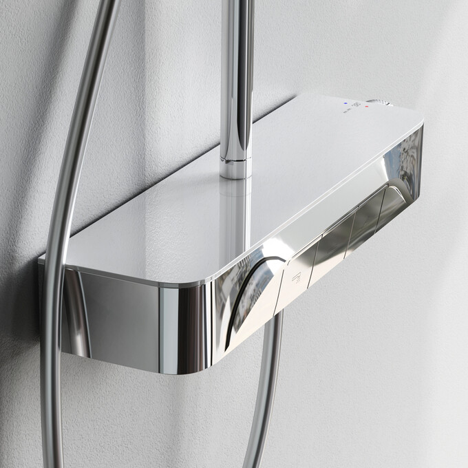 Душевая система с термостатом Am.Pm Func F078F300 (с полкой и изливом), Цвет производителя: хром, фото 6