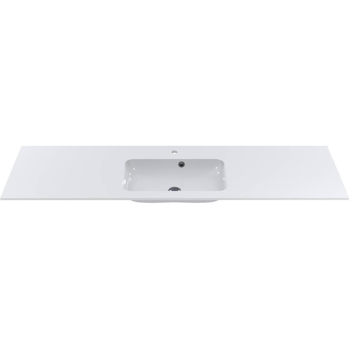 Умивальник-стільниця Miraggio Della 1800 Miramarble 69125566 (180x50 см, з крилом), Доступні розміри: 180 x 50, Технологія виробництва: Miramarble, Колір виробника: білий глянець, фото , изображение 5