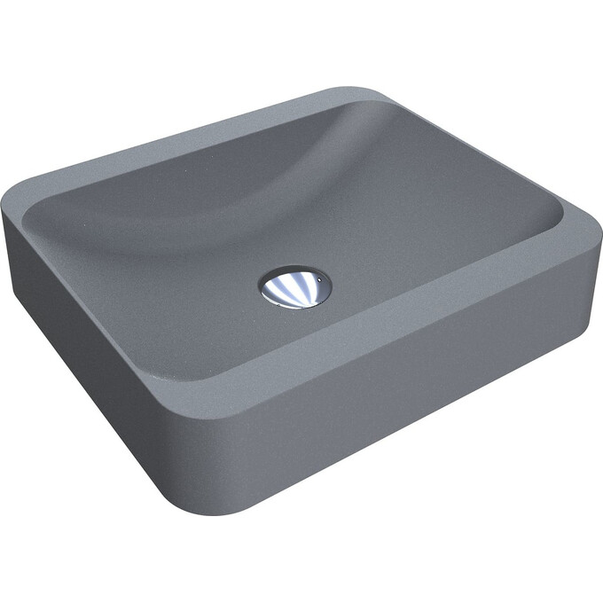 Раковина Miraggio Geneva Mirastone Gray 0002548 (44x39 см, серая), Технология производства: Mirastone, Цвет производителя: серый, фото 
