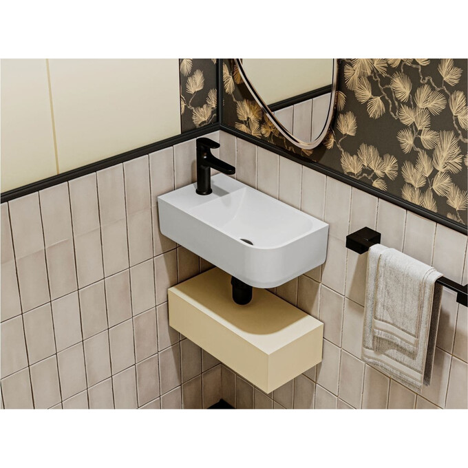 Раковина Miraggio Ko R Miramarble 69125610 (40x22 см, правая чаша), Доступные размеры: 40 x 22 R, Технология производства: Miramarble, Цвет производителя: белый глянец, фото 2