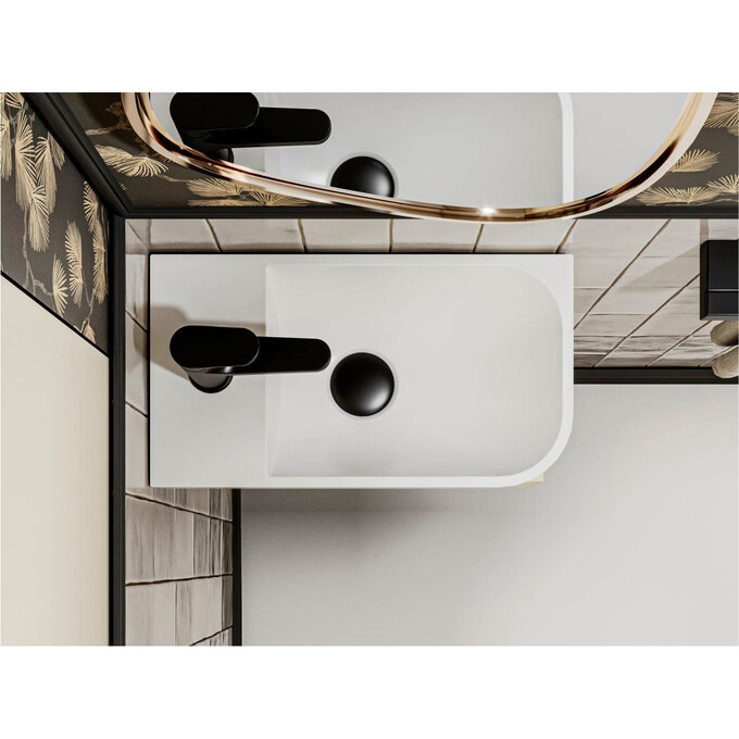 Раковина Miraggio Ko R Miramarble 69125610 (40x22 см, правая чаша), Доступные размеры: 40 x 22 R, Технология производства: Miramarble, Цвет производителя: белый глянец, фото 5