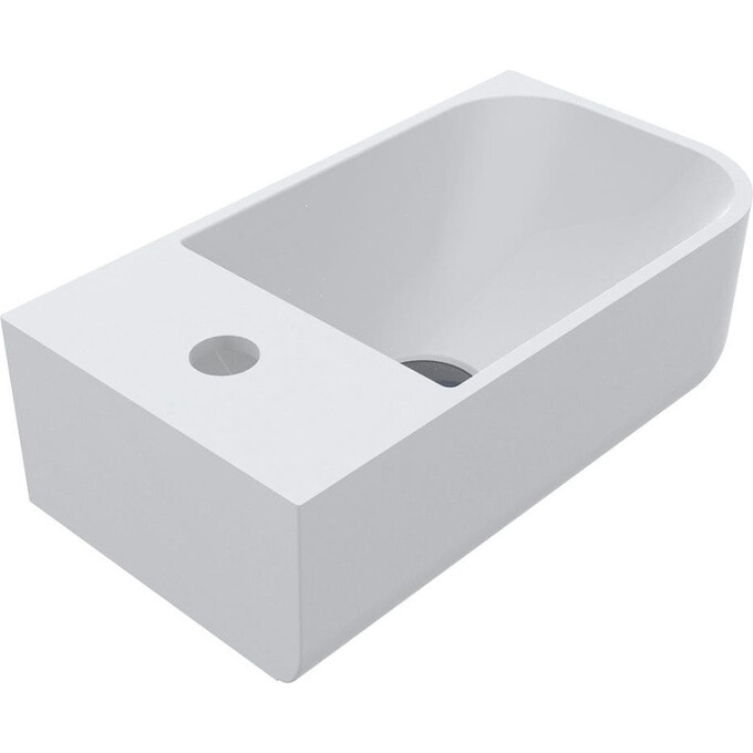 Раковина Miraggio Ko R Miramarble Matt 69125611 (40x22 см, белая матовая, правая чаша), Доступные размеры: 40 x 22 R, Технология производства: Miramarble Matt, Цвет производителя: белый матовый, фото 