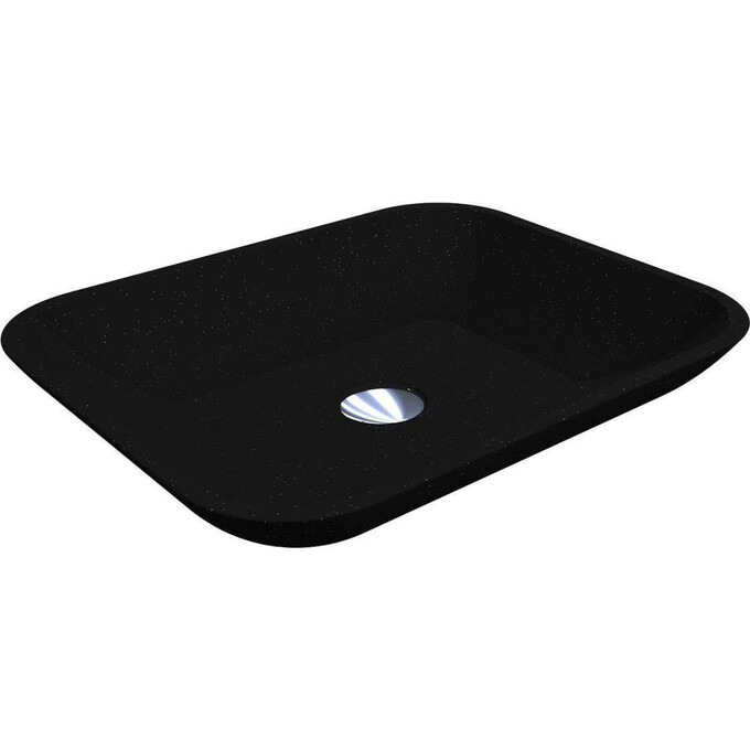 Раковина Miraggio Marteen Mirastone Black Shine 0002610 (49x40 см, чорна, чаша), Технологія виробництва: Mirastone, Колір виробника: чорний, фото 