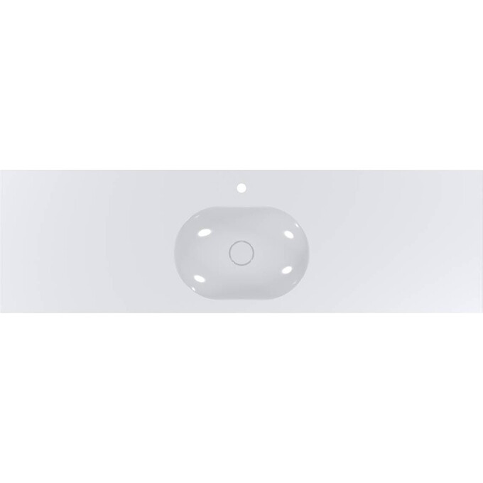 Умивальник-стільниця Miraggio New York 1850 Miramarble 69125563 (185x50 см, з крилом), Доступні розміри: 185 x 55, Технологія виробництва: Miramarble, Колір виробника: білий глянець, фото , изображение 7