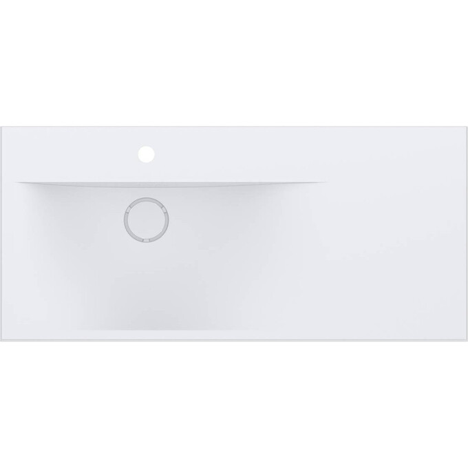 Умивальник Miraggio Viola 1000 L Mirasoft 0002665 (100x46 см, білий матовий, з крилом), Доступні розміри: 100 x 46 L, Технологія виробництва: Mirasoft Technology, Колір виробника: білий матовий, фото , изображение 3