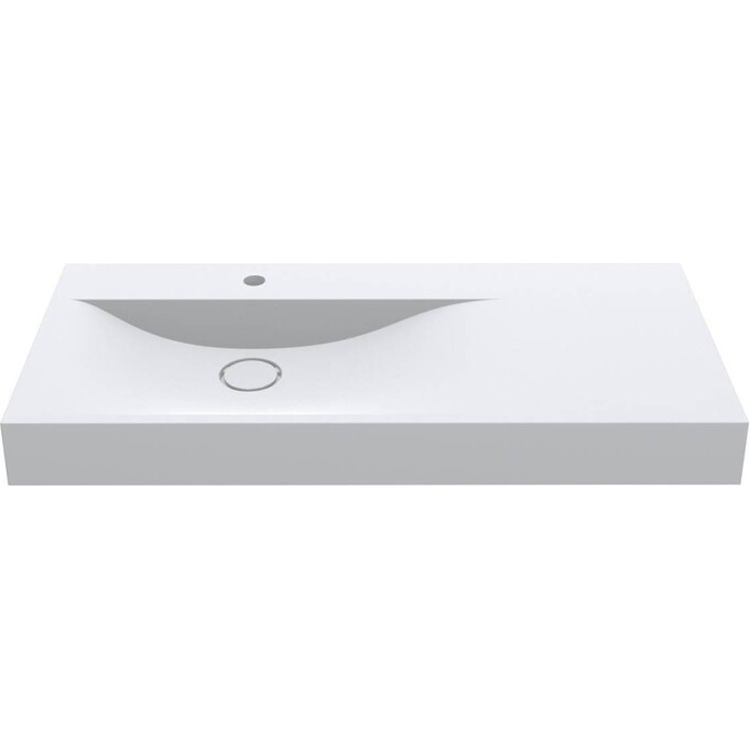 Умивальник Miraggio Viola 1000 L Mirasoft 0002665 (100x46 см, білий матовий, з крилом), Доступні розміри: 100 x 46 L, Технологія виробництва: Mirasoft Technology, Колір виробника: білий матовий, фото , изображение 2