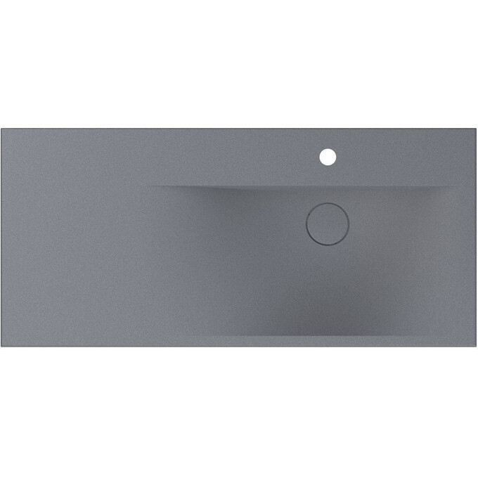 Умывальник Miraggio Viola 1000 R Mirastone Gray 8813431 (100x46 см, серый, с крылом), Доступные размеры: 100 x 46 R, Технология производства: Mirastone, Цвет производителя: серый, фото 3