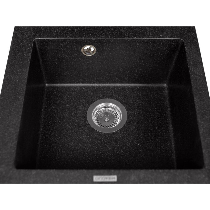 Мийка для кухні Miraggio Westeros Black Shine 0002566 (87x50 см, чорна, із сифоном), Колір виробника: чорний, фото , изображение 3