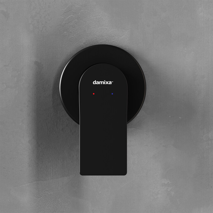 Смеситель скрытого монтажа для душа Damixa Apollo 477500300 (черный, внутренняя часть в комплекте), Цвет производителя: черный матовый, фото 4