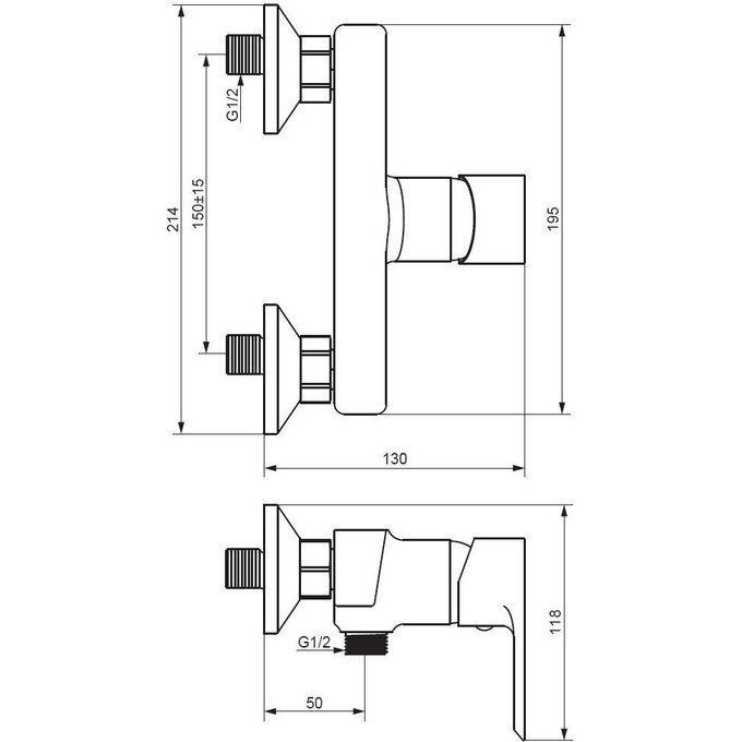 Смеситель для душа Damixa Apollo 472000300 (черный матовый), Цвет производителя: черный матовый, фото 6