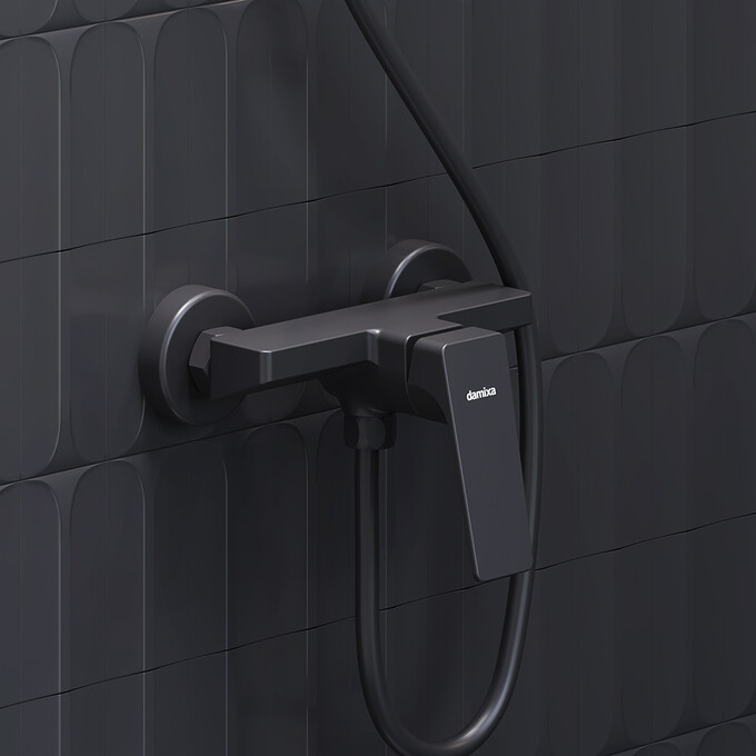 Смеситель для душа Damixa Merkur 402000300 (черный матовый), Цвет производителя: черный матовый, фото 3