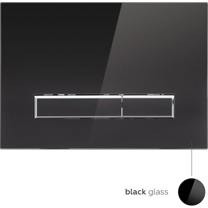 Змивна клавіша Qtap Nest Black glass QT0111V1107GB (чорна), фото , изображение 3