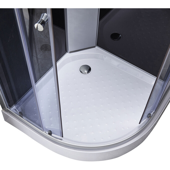 Душевой гидробокс с поддоном Lidz Tani SB90x90.SAT.LOW.GR (LTSB9090SATLOWGR, 90x90 см, стекло тонированное, профиль сатин), фото 6