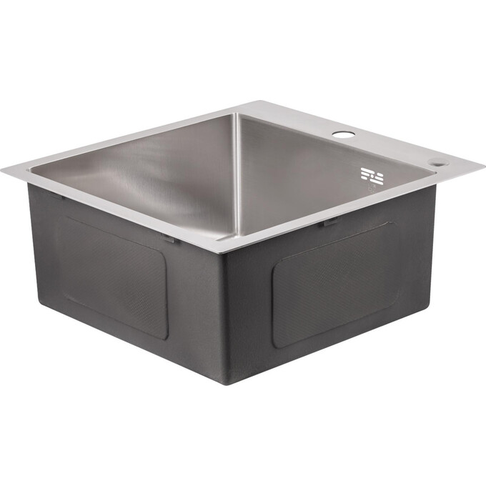 Мийка для кухні Lidz Handmade H5050 Brush (LDH5050BRU35375, 50x50 см, брашована, 3.0/0.8 мм, з сифоном та дозатором), фото , изображение 4