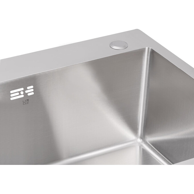 Мийка для кухні Lidz Handmade H7843 Brush (LDH7843BRU35387, 78x43 см, брашована, 3.0/0.8 мм, з сифоном та дозатором), фото , изображение 5