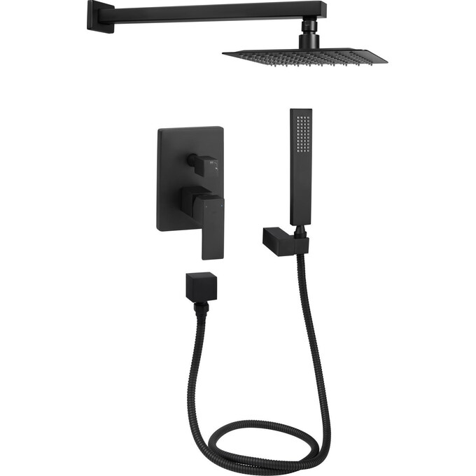 Душевая система Qtap Aquarius Black Matt QTAQA64103NGB (черная матовая, скрытого монтажа), фото 