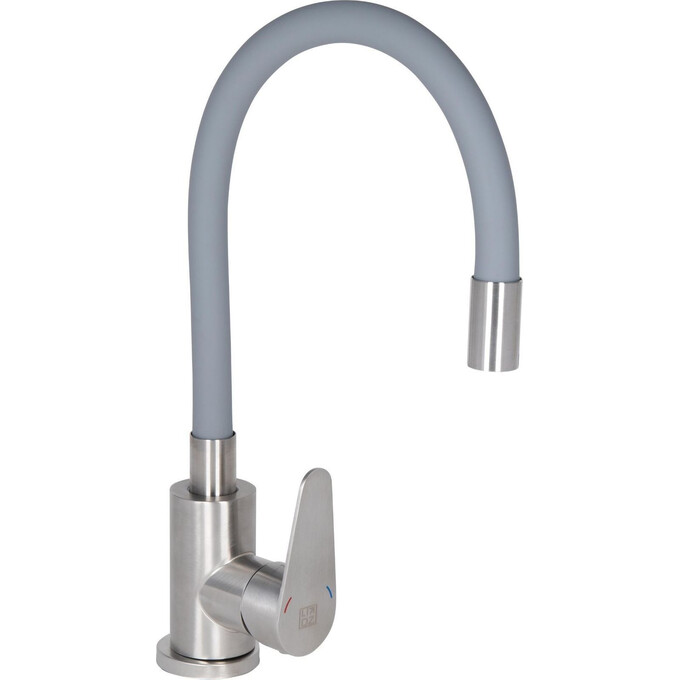 Смеситель для кухни Lidz Vida 015F3 (k35) Grey (LDVID015F3GRE43356, серый, с гибким изливом), фото 