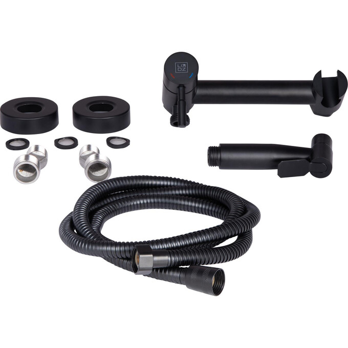 Гігієнічний душ із змішувачем Lidz Aria 110 Black LDARI110BLA43394 (чорний), Колір виробника: чорний, фото , изображение 2