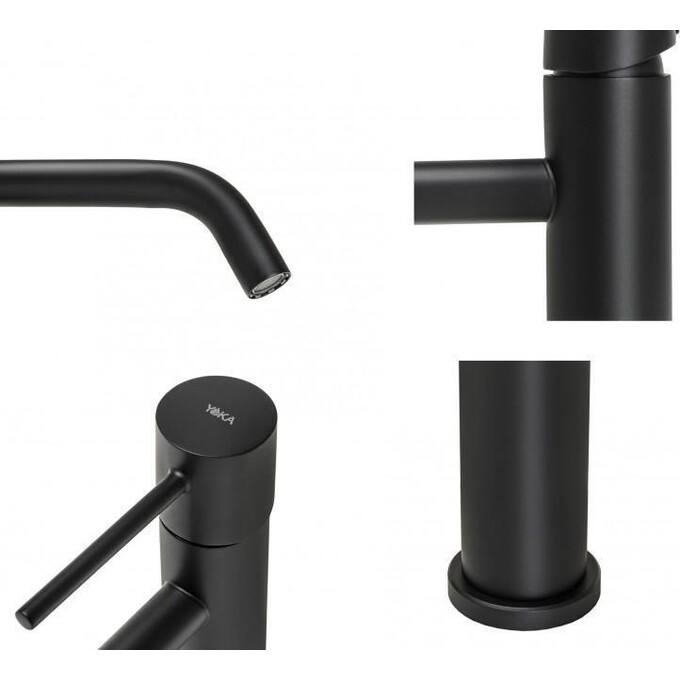 Змішувач для раковини Yoka Moli 24 Black BU.MOLI-24-BLK (чорний матовий), фото , изображение 7
