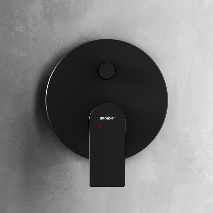 Смеситель скрытого монтажа для ванны Damixa Apollo 477100300 (черный, внутренняя часть в комплекте), Цвет производителя: черный матовый, фото 4