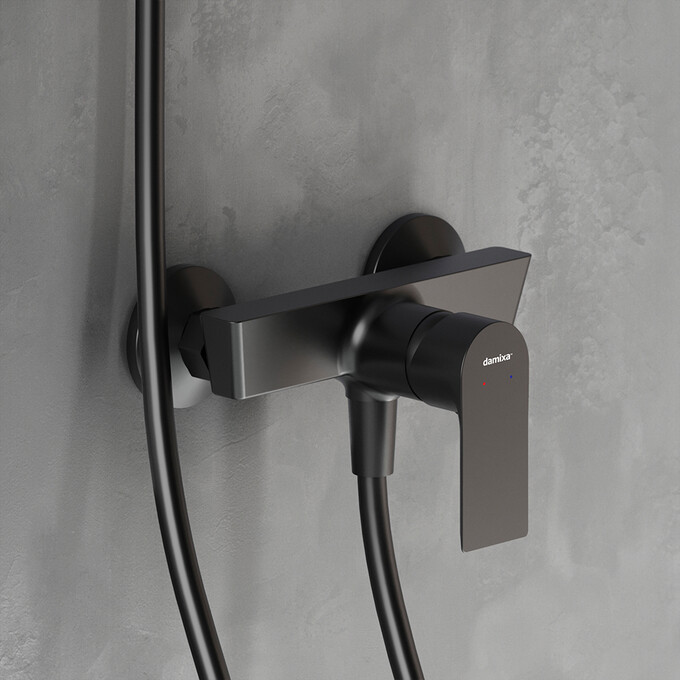 Смеситель для душа Damixa Apollo 472000300 (черный матовый), Цвет производителя: черный матовый, фото 4