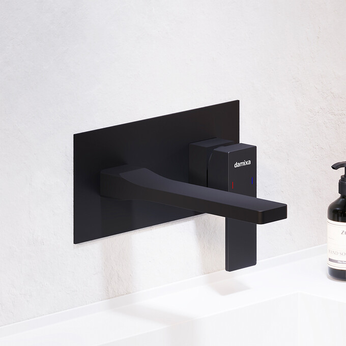 Змішувач прихованого монтажу для умивальника Damixa Gala 530260300 (чорний матовий, внутрішня частина в комплекті), Колір виробника: чорний матовий, фото , изображение 2