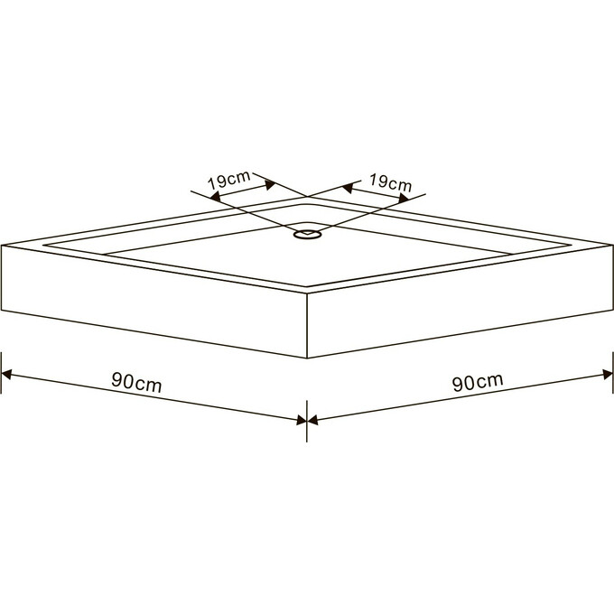 Душевой поддон Eger VI`Z 599-0909S (90x90 см, с сифоном и ножками), фото 3